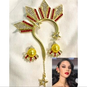 Miss Universe Philippines Catriona Gray Three Stars and Sun Ear Cuff, Pageant